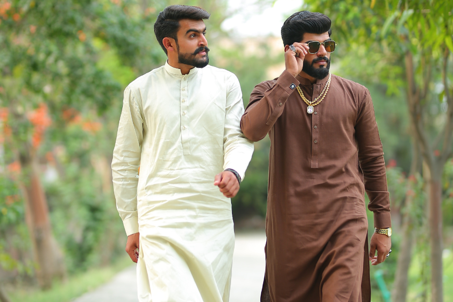 Two People Wears Panjabi With A Stylish Look