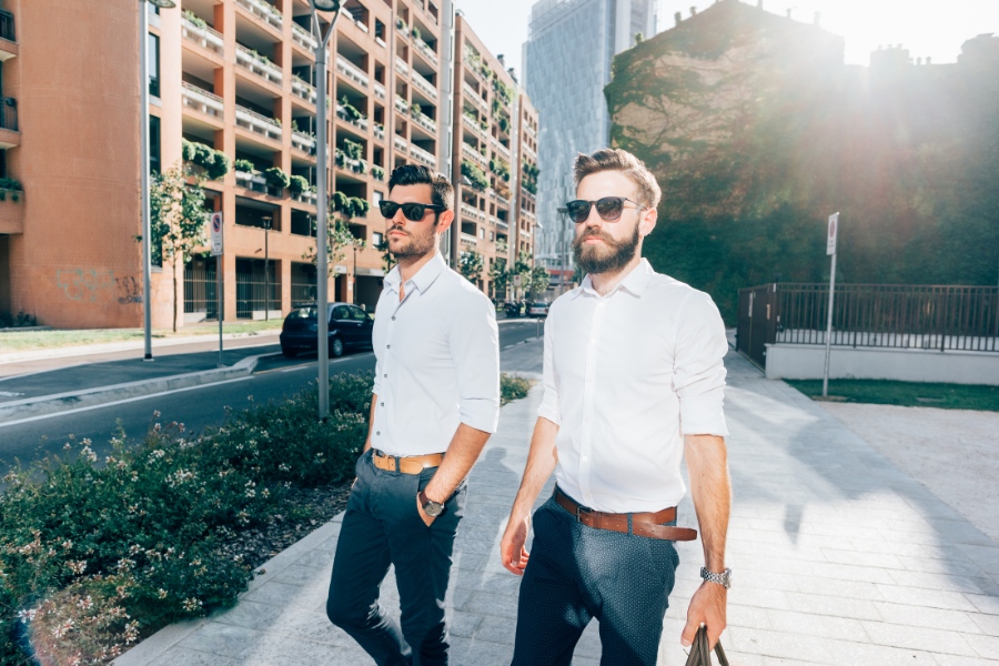 Two People Wearing Formal Shirt