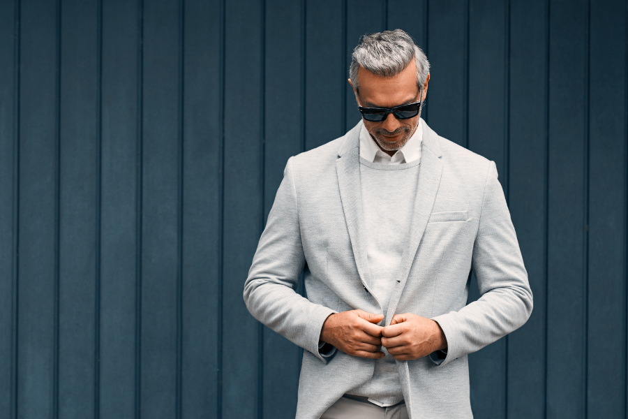 A man in a stylish suit A man in a stylish suit